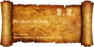 Miskov Milda névjegykártya